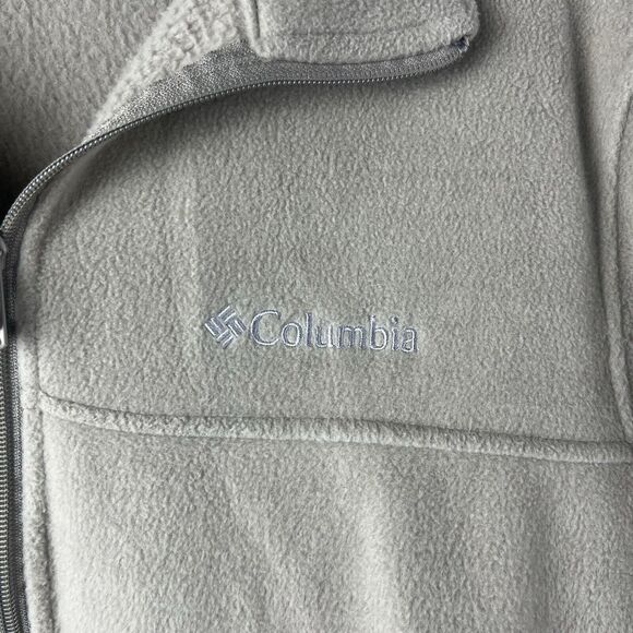 Columbia Tan Colored Fleece Full Zip Jacket Size Large - Picture 3 of 6